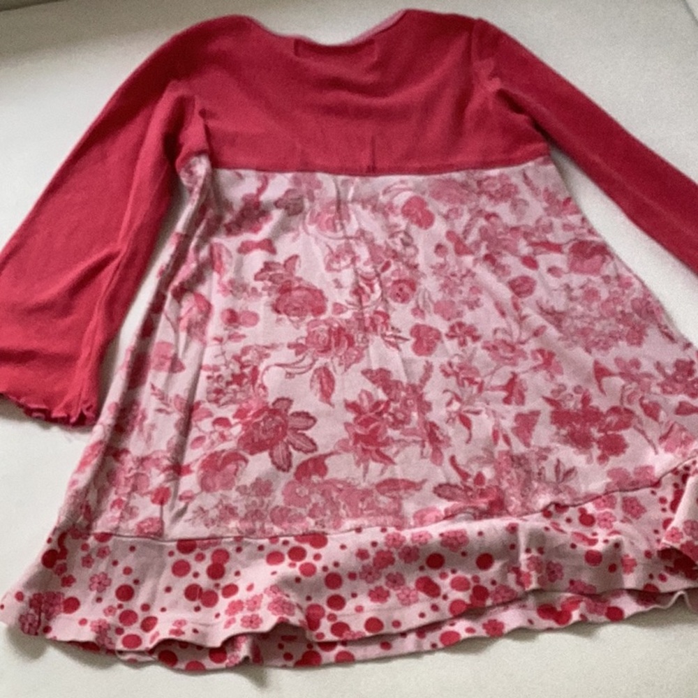 Pink Floral Kids Dress - Picture 4 of 4